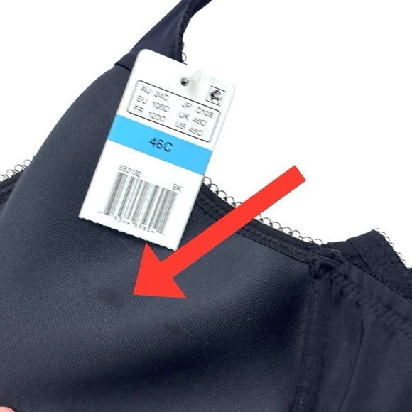 WACOAL STYLE 853192 BASIC BEAUTY SPACER UNDERWIRE T-SHIRT BLACK 46C BRA - Picture 12 of 12